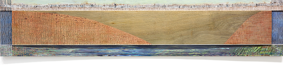 gemengde techniek op hout