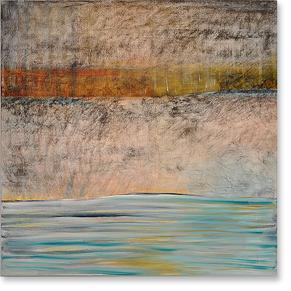 inkt en olieverf op doek