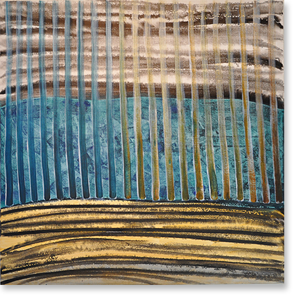 inkt en olieverf op doek