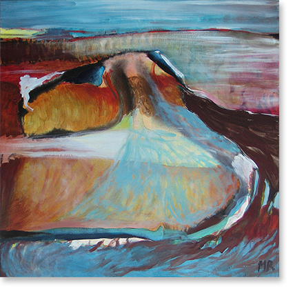 olieverf en inkt op doek