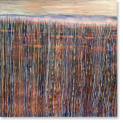 inkt en olieverf op doek