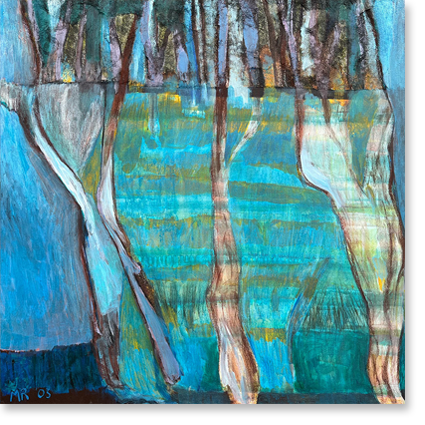 collage in acryl op doek